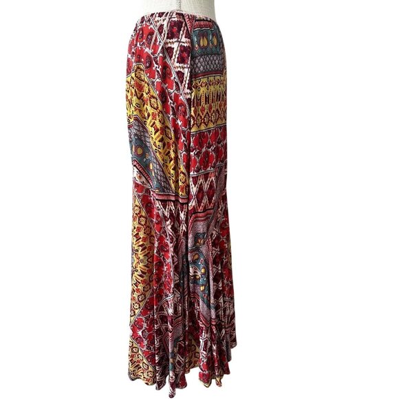 Lola P. Colorful Boho Maxi Skirt size L - Picture 2 of 4